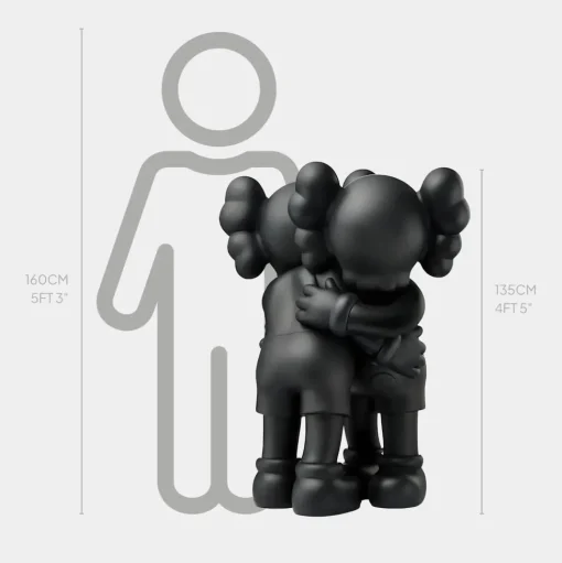 Lucify Affection 135cm Black Resin Indoor Sculpture