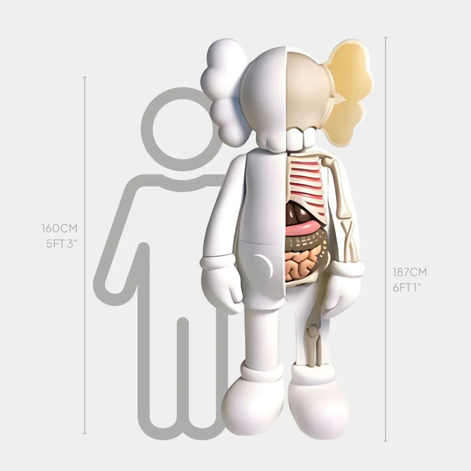 Lucify Biofusion 187cm White Resin Indoor Sculpture