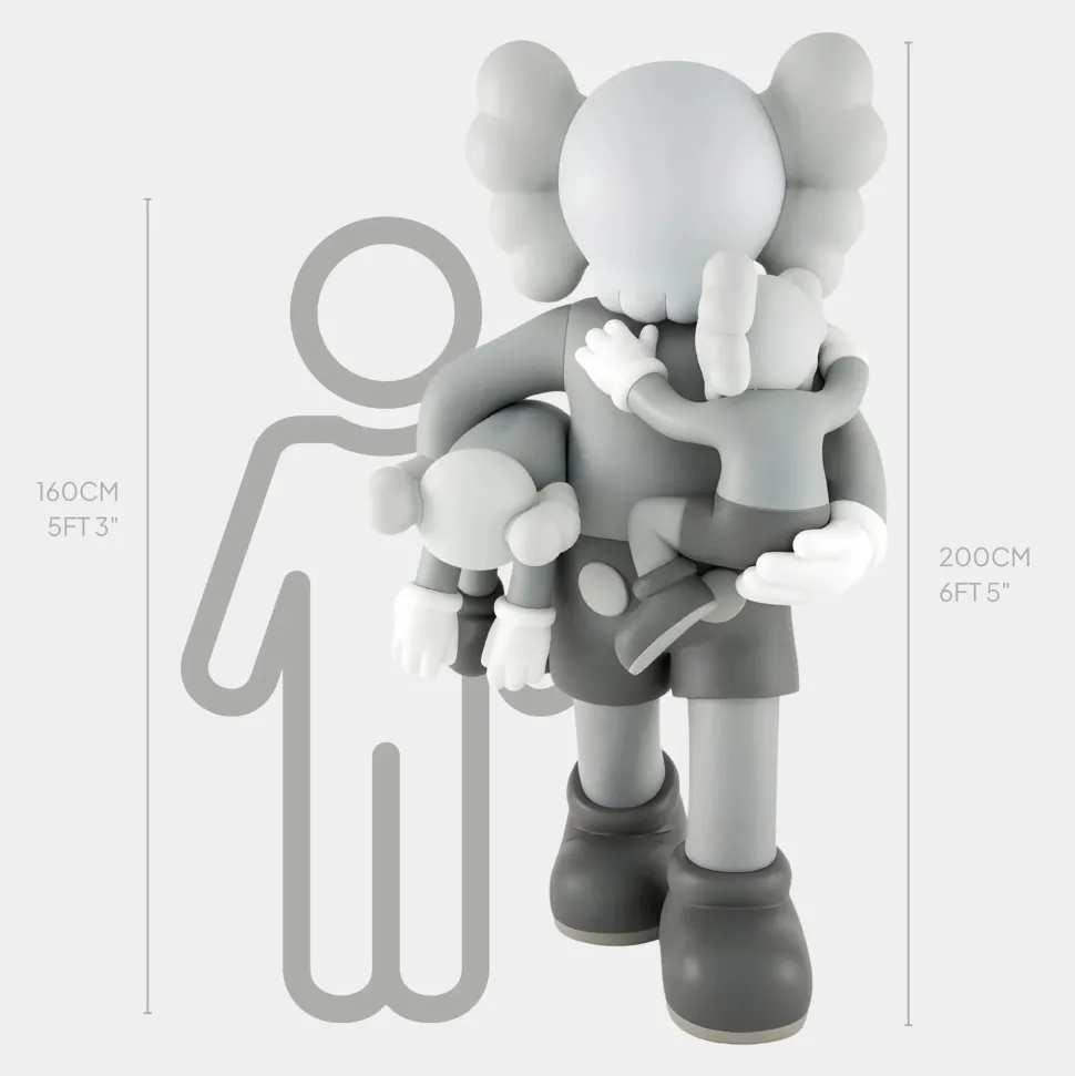 Lucify Go 200cm Grey Resin Indoor Sculpture