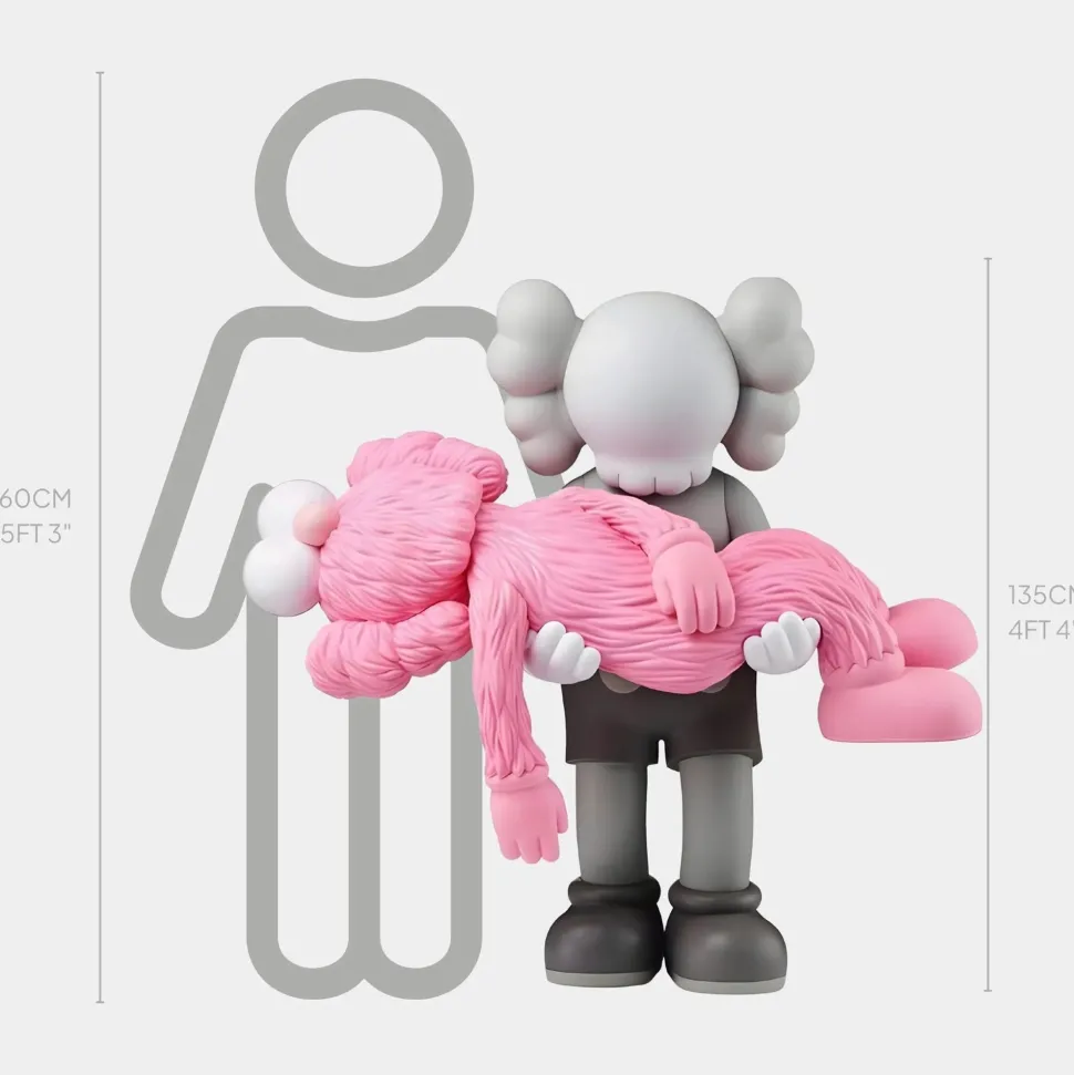 Lucify Guardian 135cm Pink Resin Indoor Sculpture