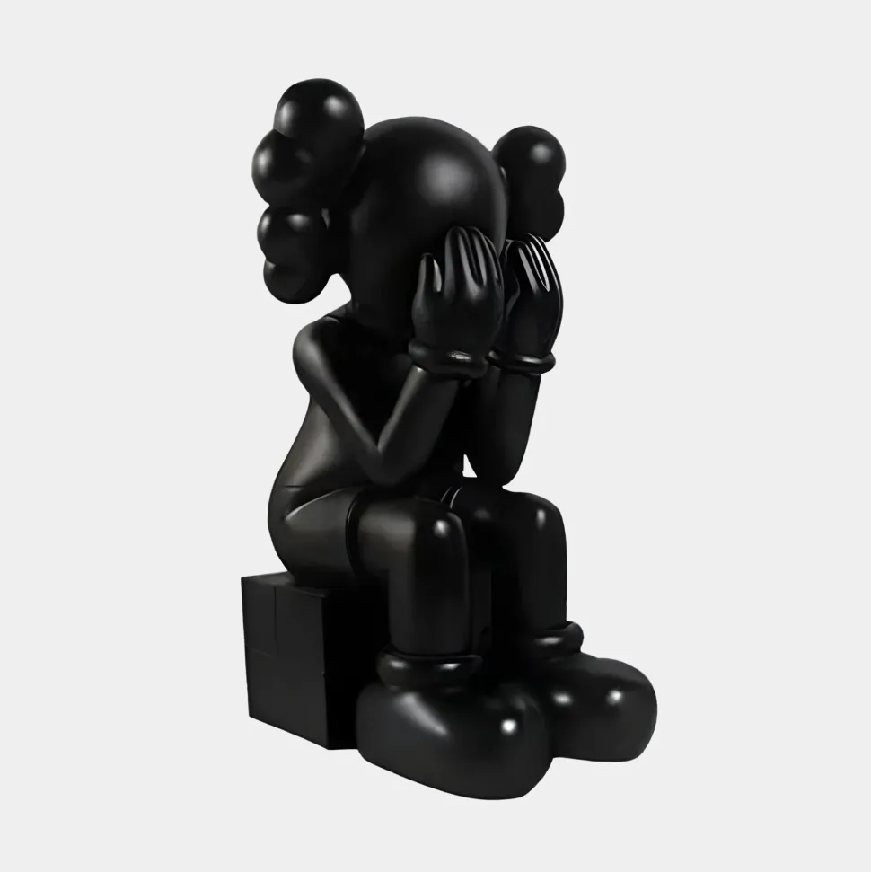 Lucify Hide 70cm Black Resin Indoor Sculpture