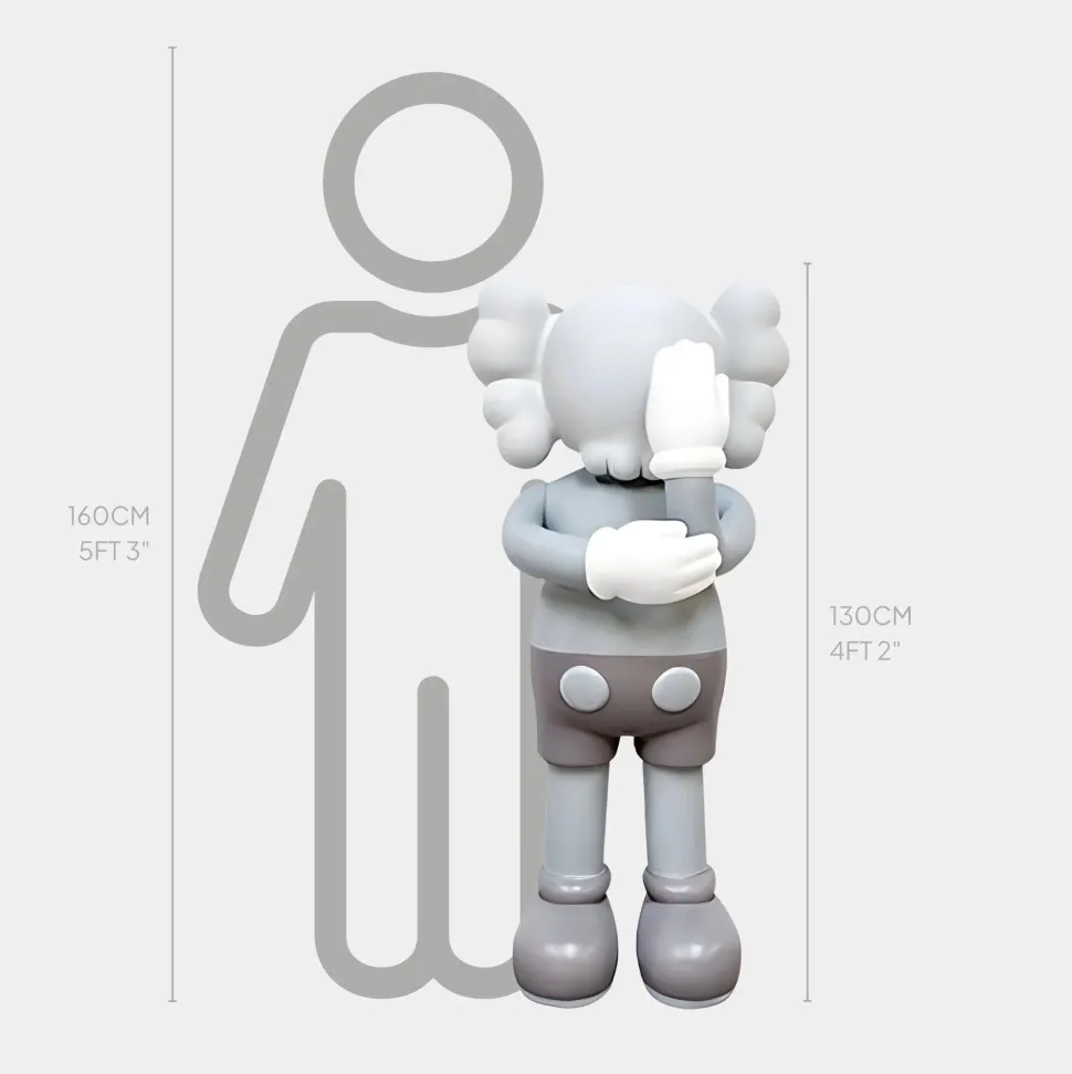 Lucify Motion 130cm Grey Resin Indoor Sculpture v4