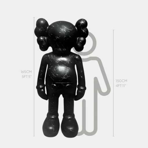 Lucify Seek 170cm Black Resin Indoor Sculpture