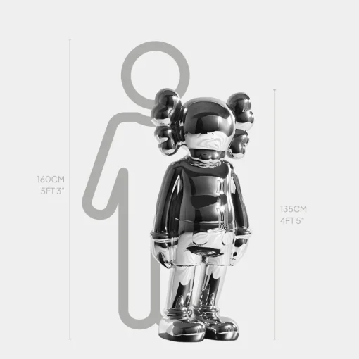Lucify Seek 135cm Chrome Resin Indoor Sculpture