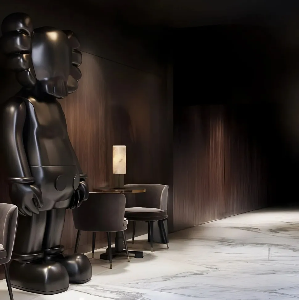 Lucify Seek 220cm Cosmic Black Resin Indoor Sculpture