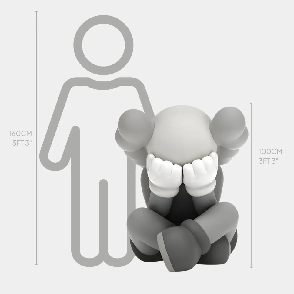 Lucify Solace 92cm Grey Resin Indoor Sculpture