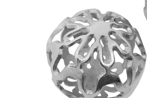 Lumi Spheres 21cm Silver Metal Indoor Sculptures