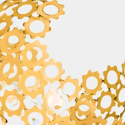 Lunar Sphere 48cm Gold Metal Indoor Sculpture