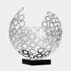Lunar Sphere 48cm Silver Metal Indoor Sculpture