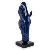 Majestic Horse Head 70cm Blue Resin Indoor Sculpture