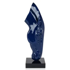 Majestic Horse Head 70cm Blue Resin Indoor Sculpture