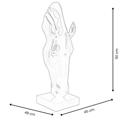 Majestic Horse Head 151cm Blu Blue Resin Sculpture