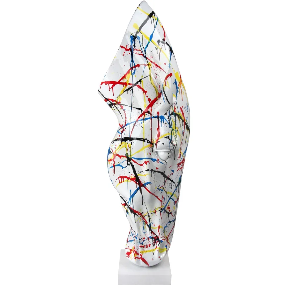 Majestic Horse Head 151cm Multicoloured Resin Sculpture