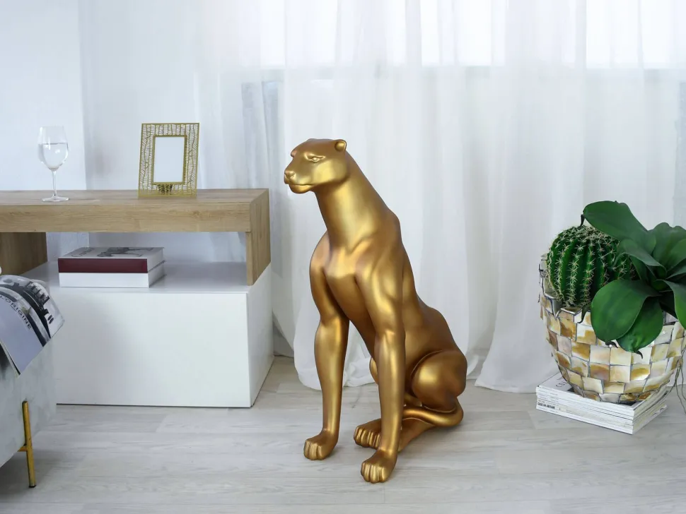 Majestic Panther 78cm Bronze Resin Indoor Sculpture