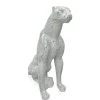 Majestic Panther 80cm Silver Resin Indoor Sculpture