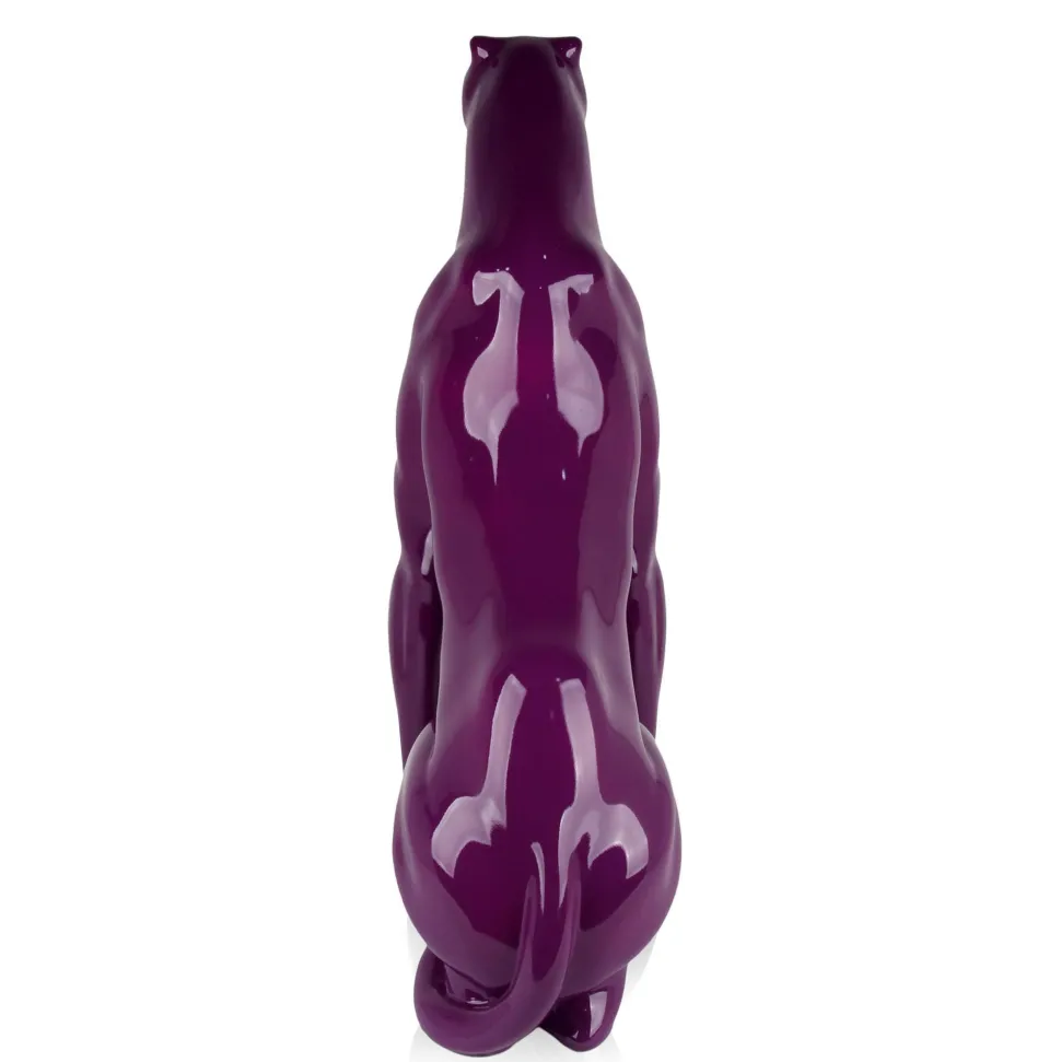 Majestic Panther 78cm Violet Resin Indoor Sculpture