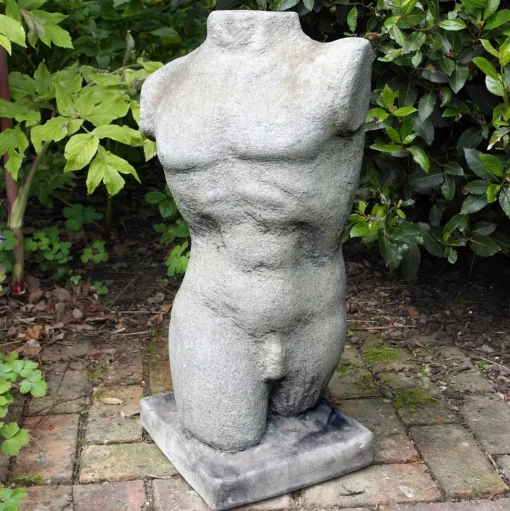 Male Torso Modern Stone Garden Ornament