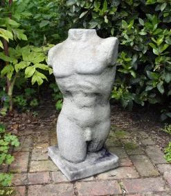 Male Torso Modern Stone Garden Ornament