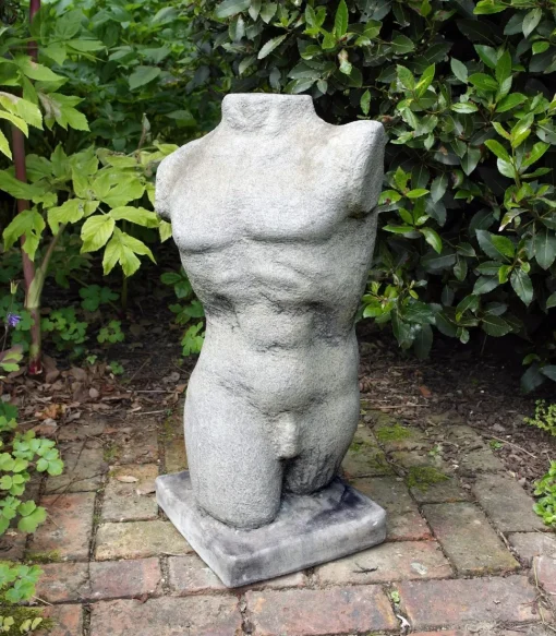 Male Torso Modern Stone Garden Ornament