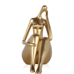 Mindful Grace 26cm Gold Resin Indoor Sculpture