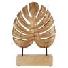 Monsera Leaf 45cm Gold Wood Indoor Sculpture