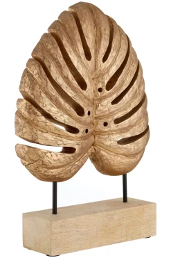 Monsera Leaf 45cm Gold Wood Indoor Sculpture