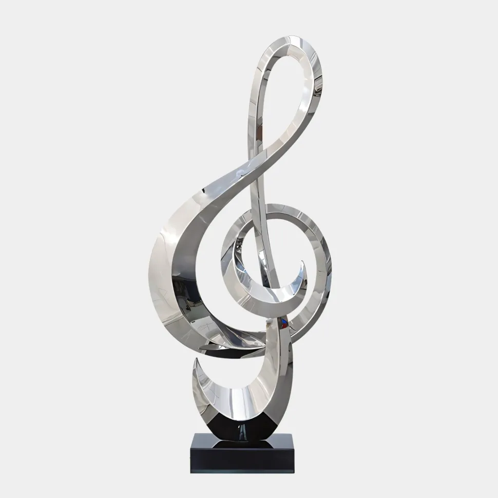 Musical Pulse 106cm Silver Metal Indoor Sculpture