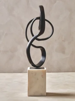 Mystical Grace 60cm Black Metal Indoor Sculpture