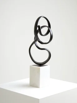 Mystical Grace 60cm Black Metal Indoor Sculpture