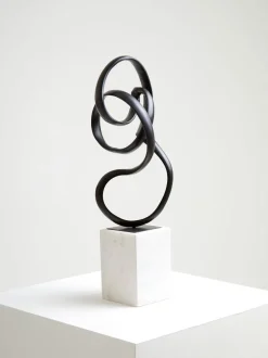 Mystical Grace 60cm Black Metal Indoor Sculpture