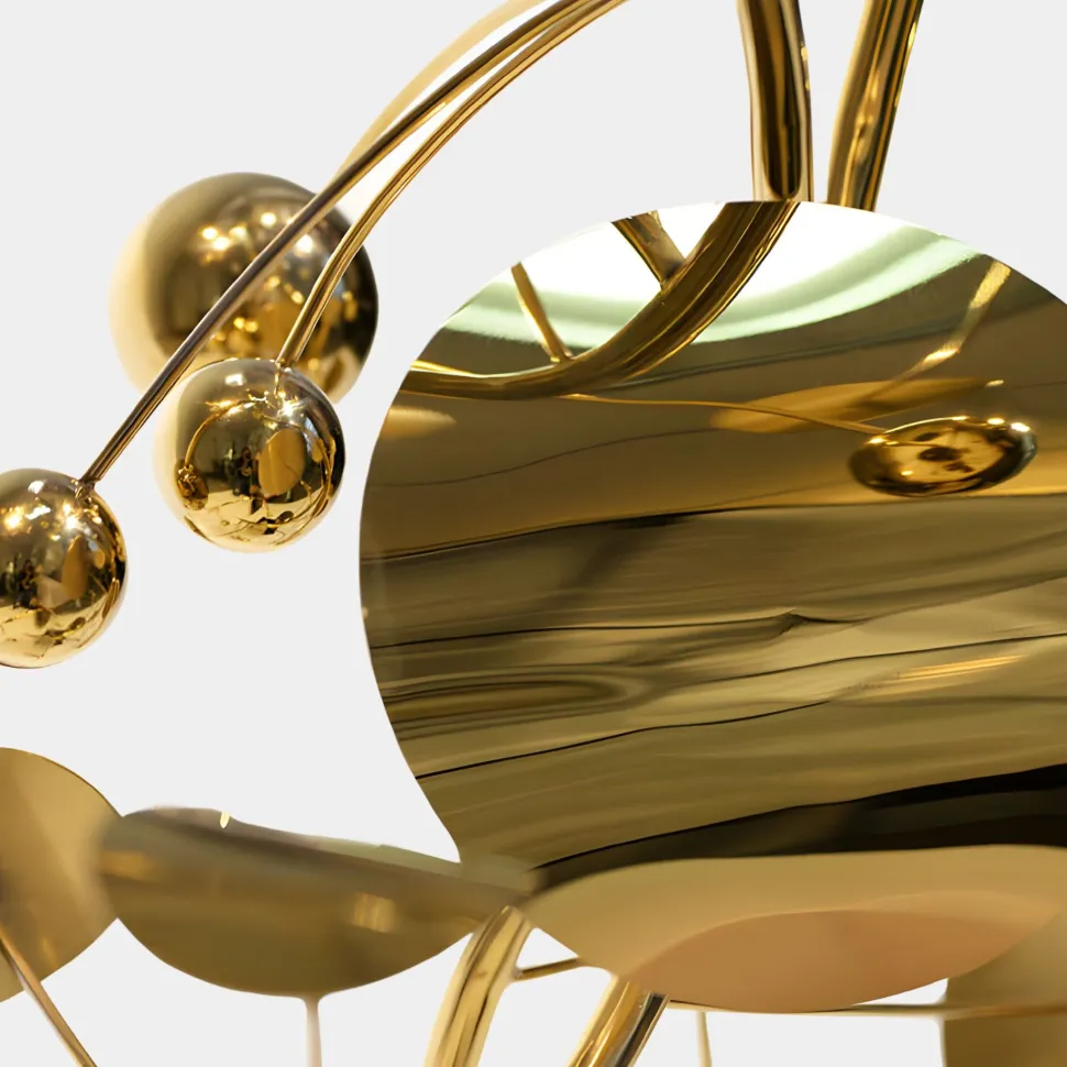 Nebular Bloom 103cm Gold Metal Indoor Sculpture