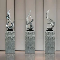 Nexus Ignite 93cm Silver Metal Indoor Sculpture v1