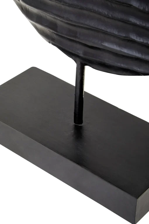 Night & Day 41cm Black & White Wood Indoor Sculpture