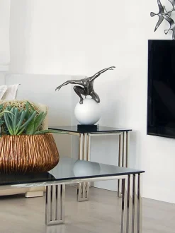 Orbital Balance 47cm Anthracite Resin Indoor Sculpture