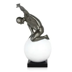 Orbital Balance 47cm Anthracite Resin Indoor Sculpture