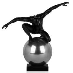 Orbital Balance 65cm Black Resin Indoor Sculpture