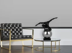 Orbital Balance 65cm Black Resin Indoor Sculpture
