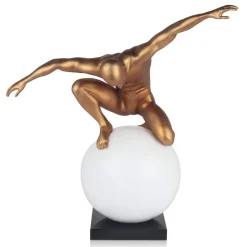 Orbital Balance 65cm Gold Resin Indoor Sculpture