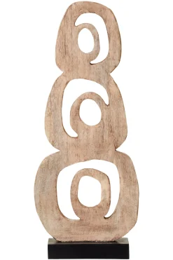 Orbital Elegance 57cm Wood Indoor Sculpture