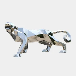 Panther 87cm Geometric Metal Garden Sculpture