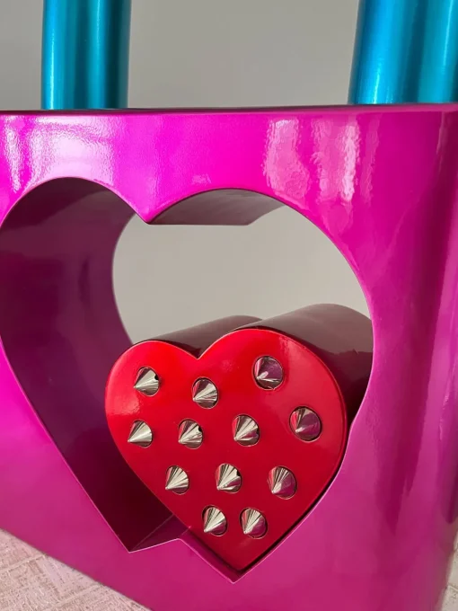 Passion Padlock 38cm Pink Resin Indoor Sculpture