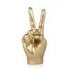 Peace Hand 28cm Gold Resin Indoor Sculpture