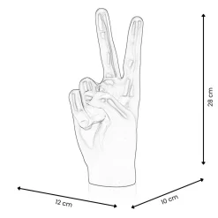 Peace Hand 28cm Gold Resin Indoor Sculpture