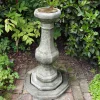 Pedestal Aged Brass Stone Garden Sundial