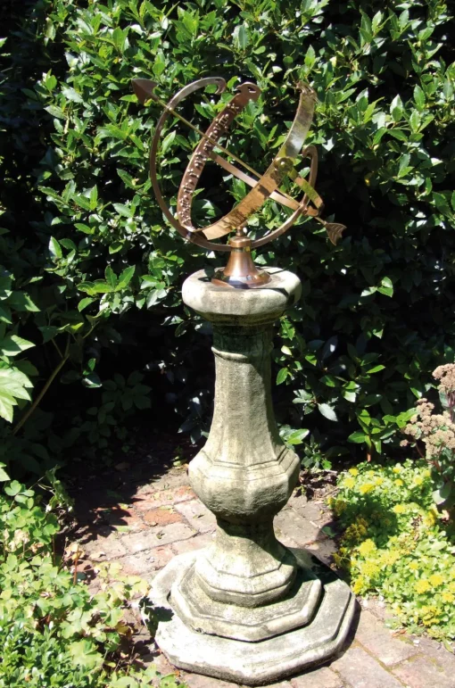 Pedestal Grand Armillary Stone Garden Sundial