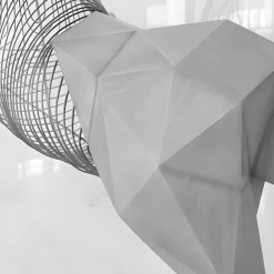 Phantom Deer 280cm Silver Metal Garden Sculpture