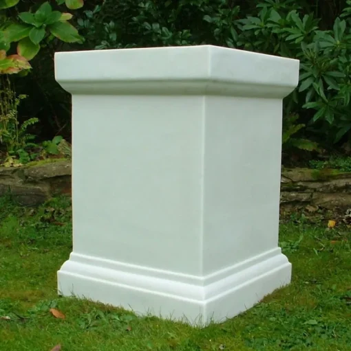 Plain 52cm Marble Resin Garden Pedestal