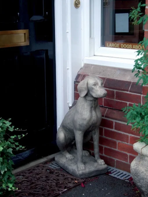 Pointer Dog Stone Garden Statue