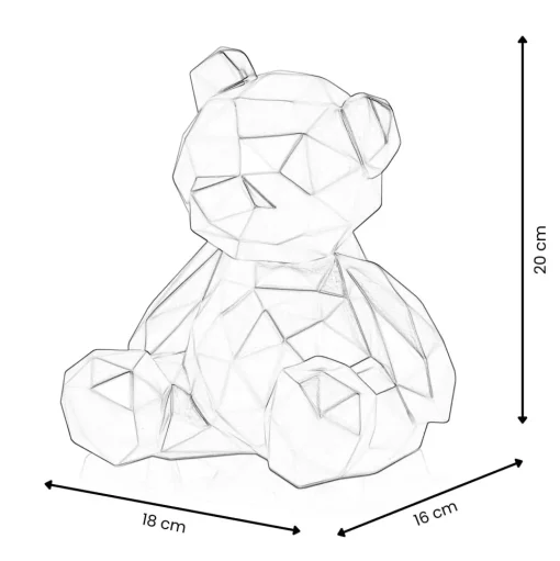 Polygon Bear 20cm Abstract Resin Indoor Sculpture