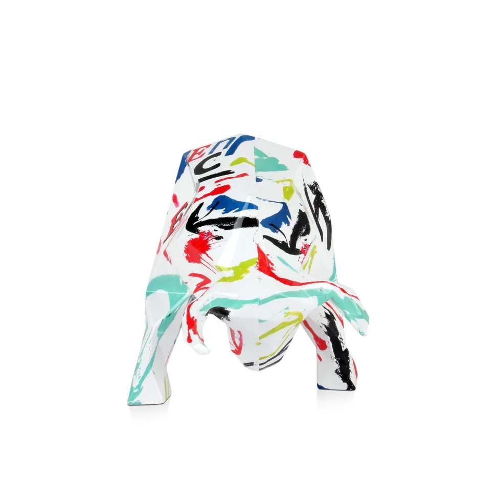 Polygon Bull 25cm Abstract Resin Indoor Sculpture